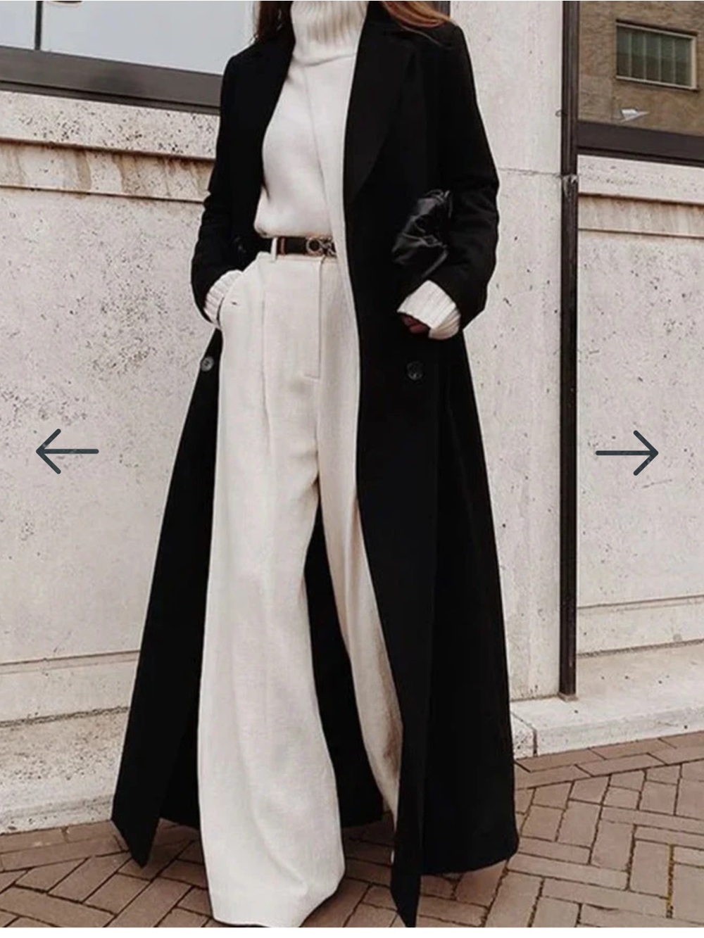 Calvin Klein Vintage Black 100% Cashmere 55inch floor length coat